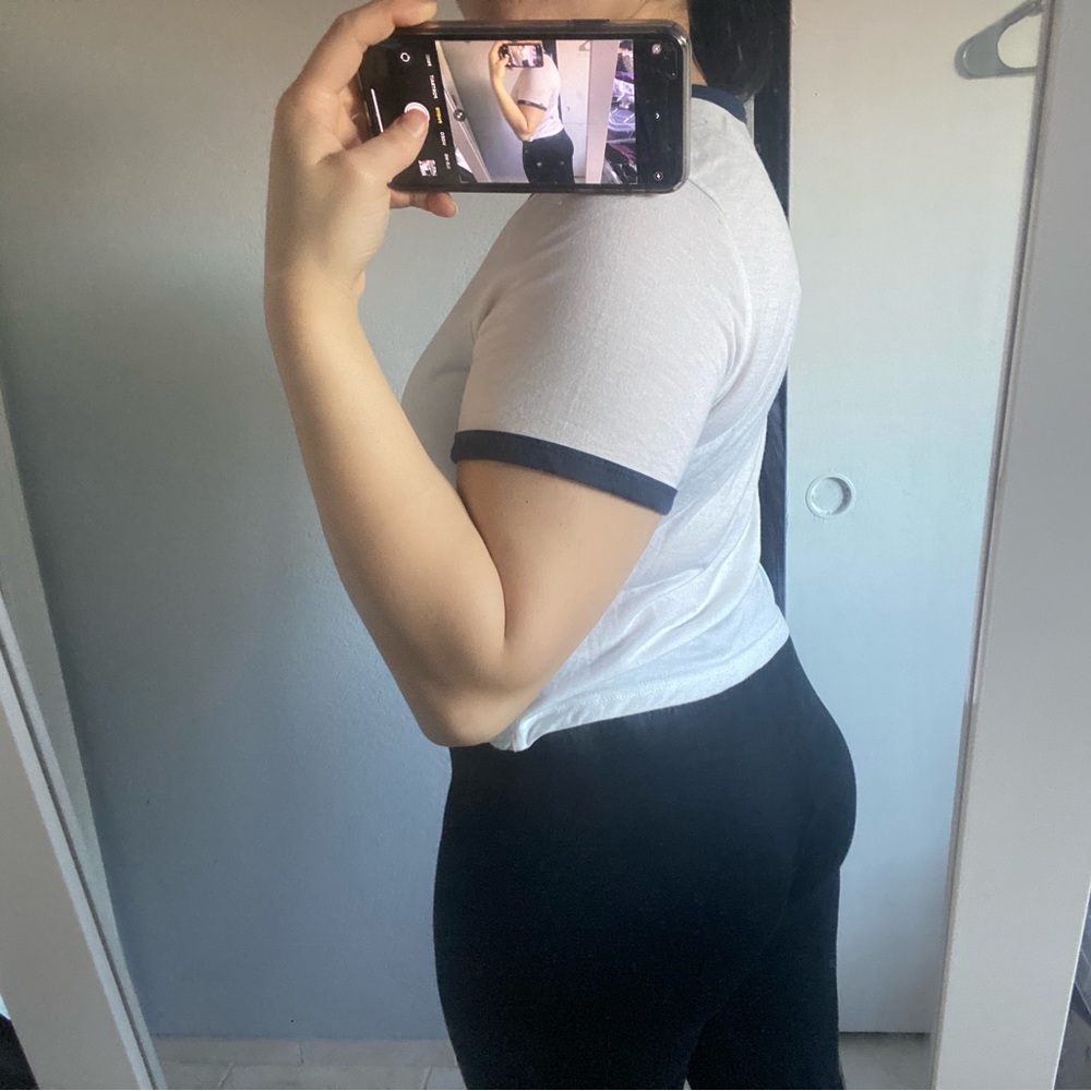 🔵 H&M Cropped Ringer Tee - Picture 4 of 6